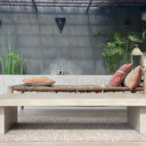 Table basse béton ciré sur mesure - plateau béton ciré