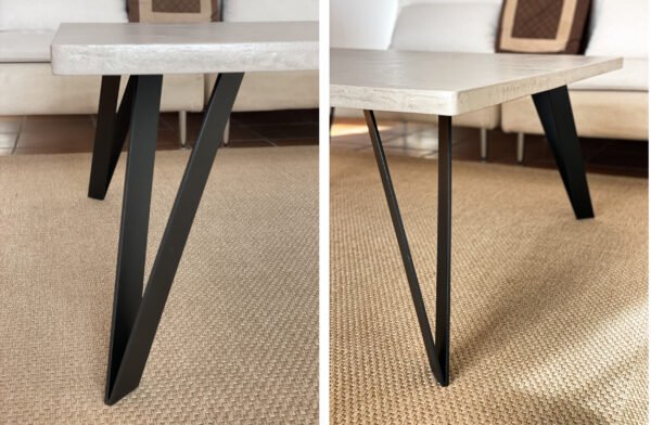 Table basse béton ciré sur mesure - plateau béton ciré - pieds métal ou bois - L’atelier Place est spécialisé dans la réalisation de mobilier d’intérieur sur mesure en béton ciré L’atelier Place est spécialisé dans la réalisation de mobilier d’intérieur sur mesure en béton ciré. Table basse béton ciré entièrement réalisée à la main et personnalisable. Table basse béton ciré sur mesure - plateau béton ciré - pieds métal ou bois- : table , table basse , meuble tv , desserte … C’est Innovant ! Grâce à la mise au point d’un concept innovant aussi bien dans la matière que dans la structure, les meubles béton ciré sont léger et facile d’entretien - Du choix ! Décliné dans une multitude de couleurs, de formes et de dimensions, le design est épuré et élégant, il répondra à toutes les attentes et les exigences de décorations - Unique ! Le rendu de la matière confère un aspect unique à chaque meuble. La vaste gamme de piètements proposés est personnalisable et les dimensions infinies pour personnaliser son meuble - Handmade ! Tous les meubles sont conçus et réalisés à la main de la tête aux pieds .Fabriqué sous 10 jours puis expédiés dans toute la France . Le béton ciré est un matériau moderne et esthétique qui combine l’apparence du béton avec une finition lisse et brillante. Il est souvent utilisé pour les revêtements de sols, murs, meubles, et même les plans de travail en raison de son aspect contemporain et de ses propriétés pratiques. Le béton ciré est apprécié pour sa résistance, sa durabilité et sa facilité d’entretien. Il est composé de béton, de pigments, de résines et d’autres additifs qui permettent de créer une finition lisse et uniforme BETON CIRE - TABLE -TABLE A DINER - TABLE SUR MESURE – TABLE BETON CIRE - TABLE REUNION - TABLE BASSE SUR MESURE – TABLE - BASSE BETON CIRE - TABLE BASSE – MEUBLE - MOBILIER SUR MESURE - MOBILIER BETON CIRE - FAIT MAIN – HANDMADE - PIEDS TABLE – PIEDS METAL - ILOT CENTRAL – BUREAU – SALON - SUR MESURE – DECORATION - DESIGN – MEUBLE - TABLE DE DINER – CUISINE – COMPTEMPORAIN - BOHEME CHIC - table béton ciré sur mesure - table fait main - table à diner - table repas - table salle à manger