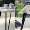 Table béton ciré sur mesure - plateau béton ciré - pieds métal ou bois - L’atelier Place est spécialisé dans la réalisation de mobilier d’intérieur sur mesure en béton ciré