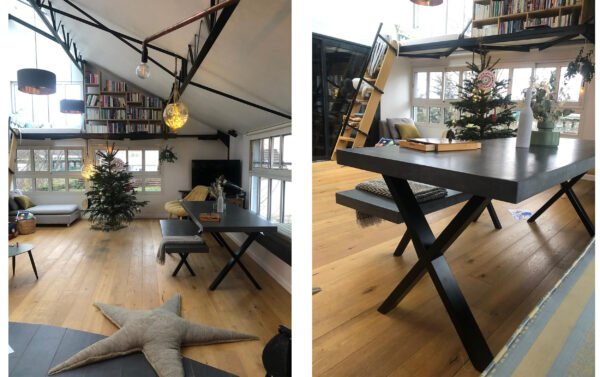 Table béton ciré sur mesure - plateau béton ciré - pieds métal ou bois - L’atelier Place est spécialisé dans la réalisation de mobilier d’intérieur sur mesure en béton ciré L’atelier Place est spécialisé dans la réalisation de mobilier d’intérieur sur mesure en béton ciré. Table béton ciré entièrement réalisée à la main et personnalisable. Table béton ciré sur mesure - plateau béton ciré - pieds métal ou bois- L’atelier Place est spécialisé dans la réalisation de mobilier d’intérieur sur mesure en béton ciré : table , table basse , meuble tv , desserte … C’est Innovant ! Grâce à la mise au point d’un concept innovant aussi bien dans la matière que dans la structure, les meubles béton ciré sont léger et facile d’entretien - Du choix ! Décliné dans une multitude de couleurs, de formes et de dimensions, le design est épuré et élégant, il répondra à toutes les attentes et les exigences de décorations - Unique ! Le rendu de la matière confère un aspect unique à chaque meuble. La vaste gamme de piètements proposés est personnalisable et les dimensions infinies pour personnaliser son meuble - Handmade ! Tous les meubles sont conçus et réalisés à la main de la tête aux pieds .Fabriqué sous 10 jours puis expédiés dans toute la France . Le béton ciré est un matériau moderne et esthétique qui combine l’apparence du béton avec une finition lisse et brillante. Il est souvent utilisé pour les revêtements de sols, murs, meubles, et même les plans de travail en raison de son aspect contemporain et de ses propriétés pratiques. Le béton ciré est apprécié pour sa résistance, sa durabilité et sa facilité d’entretien. Il est composé de béton, de pigments, de résines et d’autres additifs qui permettent de créer une finition lisse et uniforme BETON CIRE - TABLE -TABLE A DINER - TABLE SUR MESURE – TABLE BETON CIRE - TABLE REUNION - TABLE BASSE SUR MESURE – TABLE - BASSE BETON CIRE - TABLE BASSE – MEUBLE - MOBILIER SUR MESURE - MOBILIER BETON CIRE - FAIT MAIN – HANDMADE - PIEDS TABLE – PIEDS METAL - ILOT CENTRAL – BUREAU – SALON - SUR MESURE – DECORATION - DESIGN – MEUBLE - TABLE DE DINER – CUISINE – COMPTEMPORAIN - BOHEME CHIC - table béton ciré sur mesure - table fait main - table à diner - table repas - table salle à manger