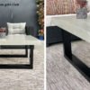 Table béton ciré sur pieds U métal – Image 6