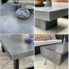 Table basse béton ciré sur mesure - plateau béton ciré